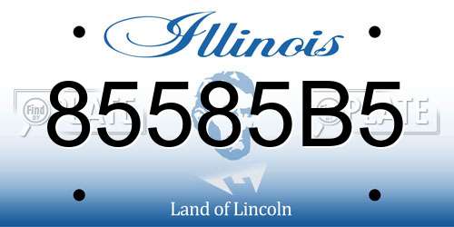 85585B5 Illinois License Plate