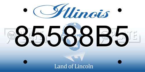 85588B5 Illinois License Plate