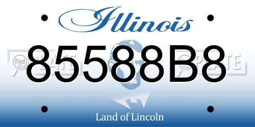 85588B8 Illinois License Plate