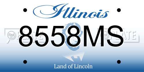 8558MS Illinois License Plate