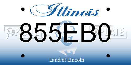 855EB0 Illinois License Plate