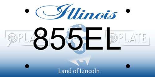 855EL Illinois License Plate