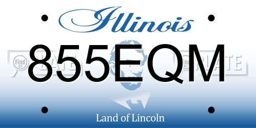 855EQM Illinois License Plate