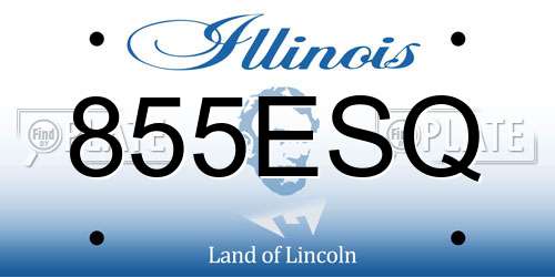 855ESQ Illinois License Plate