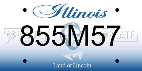855M57 Illinois License Plate