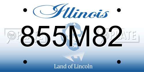 855M82 Illinois License Plate