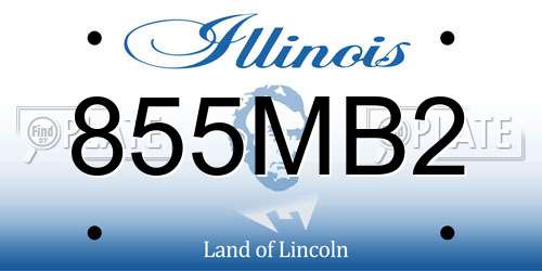 855MB2 Illinois License Plate
