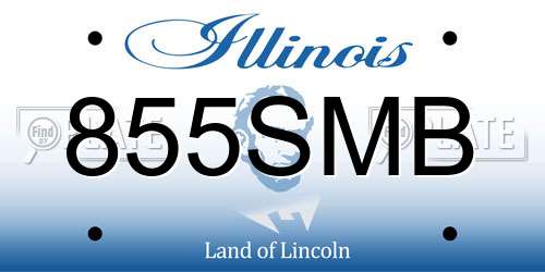855SMB Illinois License Plate