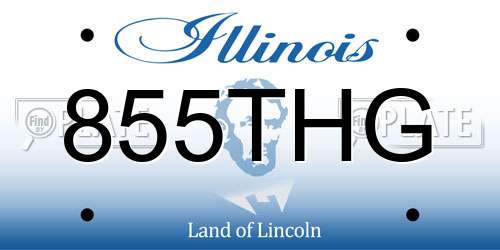 855THG Illinois License Plate