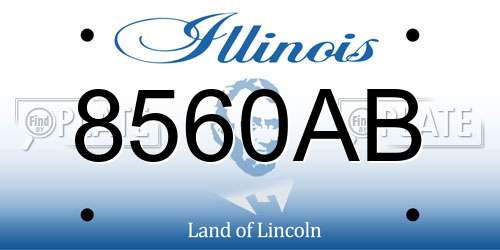 8560AB Illinois License Plate