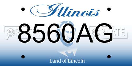 8560AG Illinois License Plate