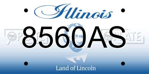 8560AS Illinois License Plate