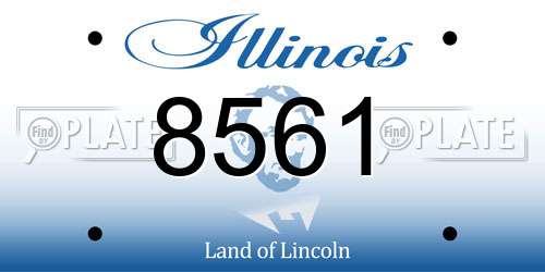 8561 Illinois License Plate