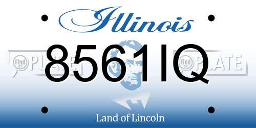 8561IQ Illinois License Plate