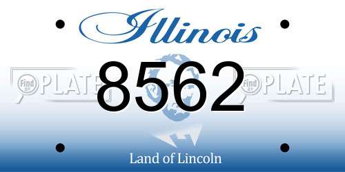 8562 Illinois License Plate