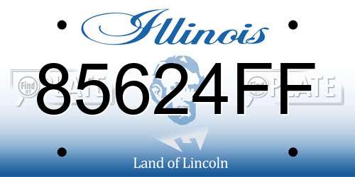 85624FF Illinois License Plate