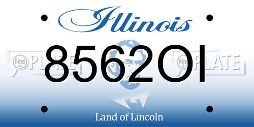 8562OI Illinois License Plate