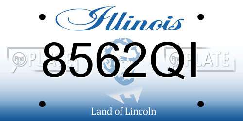 8562QI Illinois License Plate