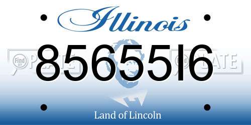 85655I6 Illinois License Plate