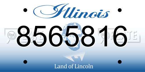 8565816 Illinois License Plate