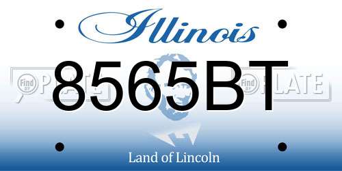 8565BT Illinois License Plate