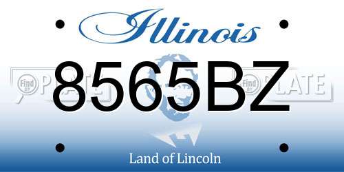 8565BZ Illinois License Plate
