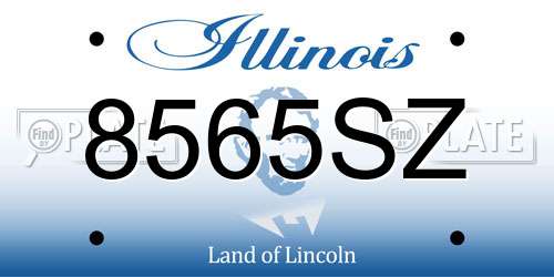 8565SZ Illinois License Plate