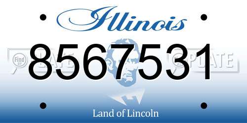8567531 Illinois License Plate