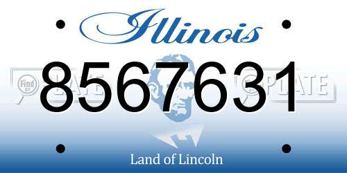 8567631 Illinois License Plate