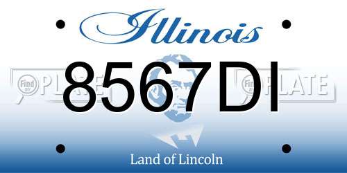 8567DI Illinois License Plate