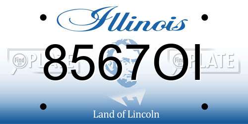 8567OI Illinois License Plate
