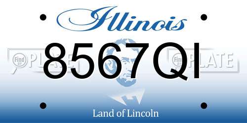 8567QI Illinois License Plate