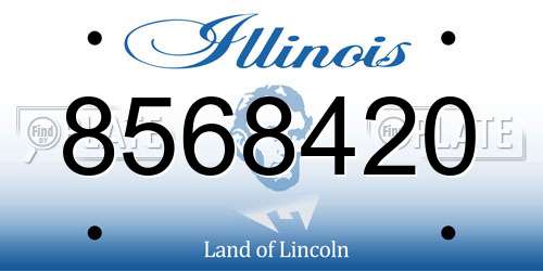 8568420 Illinois License Plate