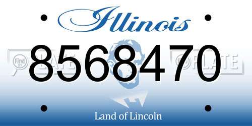 8568470 Illinois License Plate