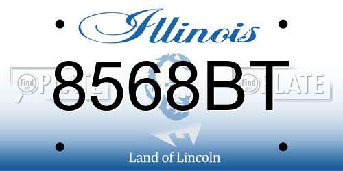 8568BT Illinois License Plate