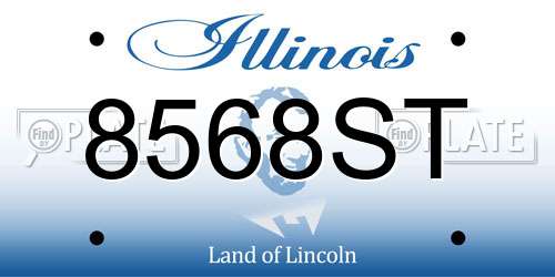8568ST Illinois License Plate