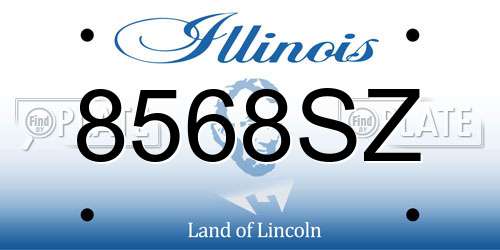8568SZ Illinois License Plate
