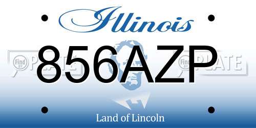 856AZP Illinois License Plate
