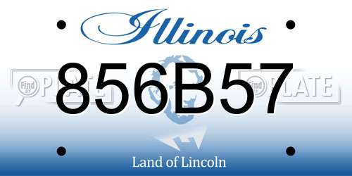 856B57 Illinois License Plate