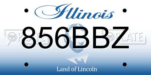 856BBZ Illinois License Plate