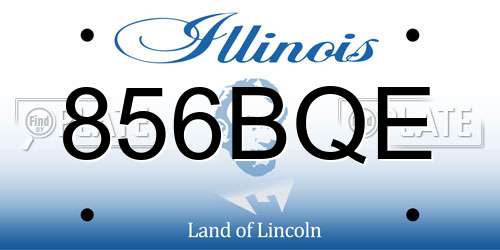 856BQE Illinois License Plate