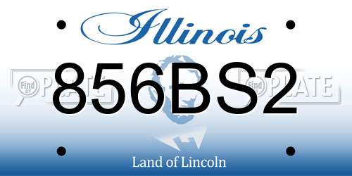 856BS2 Illinois License Plate
