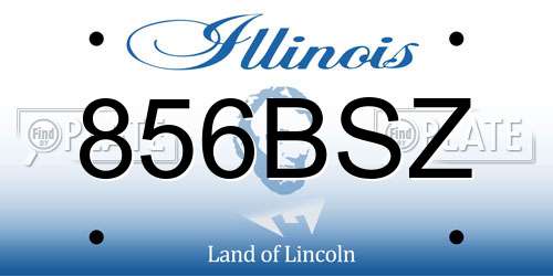 856BSZ Illinois License Plate