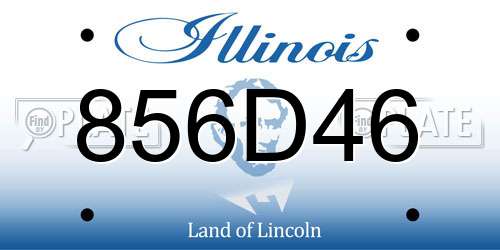 856D46 Illinois License Plate