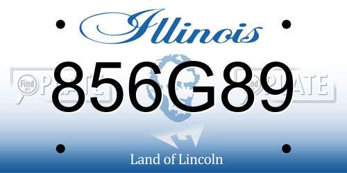 856G89 Illinois License Plate