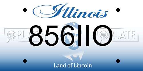 856IIO Illinois License Plate