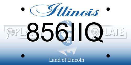 856IIQ Illinois License Plate