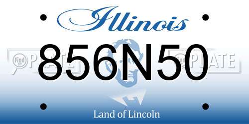 856N50 Illinois License Plate