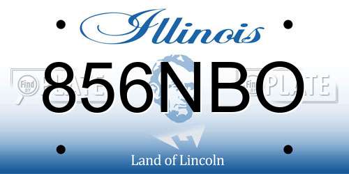 856NBO Illinois License Plate
