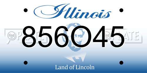 856O45 Illinois License Plate